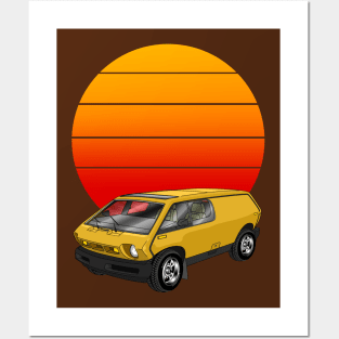 Brubaker Box Minivan in Sunset Posters and Art